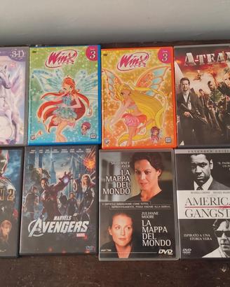 Lotto 16 DVD film cartoni Marvel Winx classici