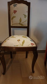 Antica coppia di sedie inglesi imbottite