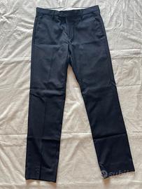 Pantaloni eleganti blu made in Italy in pura lana