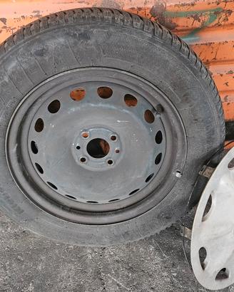 ruote,cerchioni ferro con gomma invernale multipla