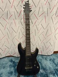 Schecter Demon-7 Diamond Series nera opaca