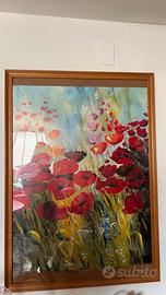 Grande quadro con Papaveri Rossi 76x106 cm