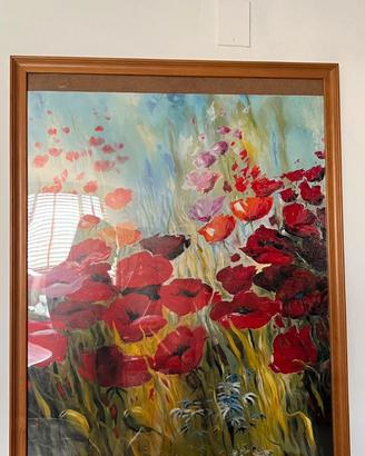 Grande quadro con Papaveri Rossi 76x106 cm
