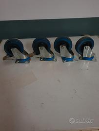 4 Ruote con gomma sotto 