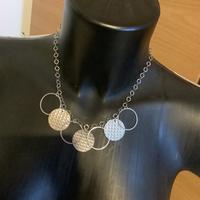 Collana vintage con cerchi in argento  925