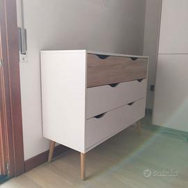 Comò stile Nordico Scandinavo 4 cassetti -Perfetto