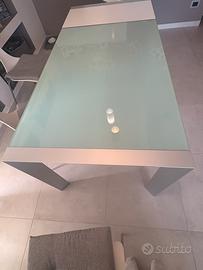 Tavolo vetro calligaris 130/210