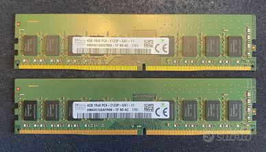 Kit 8Gb ram DDR4 2x4 SK Hynix udimm sdram