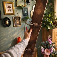 Attaccapanni antico in legno e ferro vintage