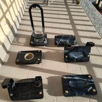 servizio bagno in marmo nero marquinia