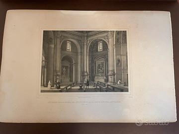 Litografia “Chiesa del Quartiere” 1845 - Parma