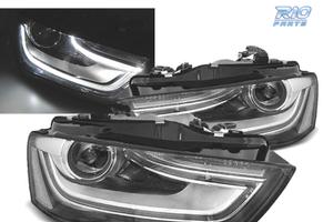 FARI PER AUDI A4 B8 12-15 DRL NERI