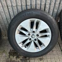 cerchi e  gomme estive  skoda originali