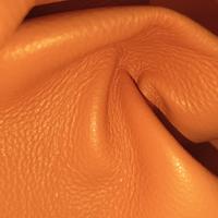 scampolo di vera pelle colore arancione