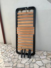 Letto singolo: rete doghe reclinabile + materasso