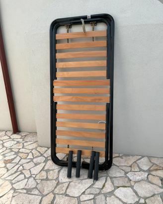 Letto singolo: rete doghe reclinabile + materasso