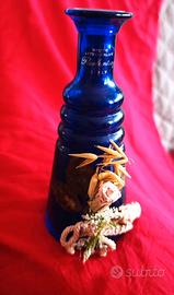 Vaso Bottiglia Vetro Blu Cobalto "Maestri Vetrai