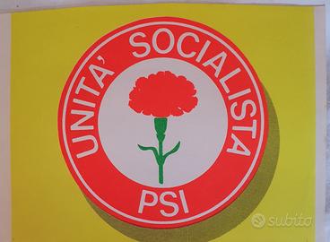 Adesivo sticker Unità Socialista PSI