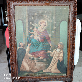 Quadro con Madonna del Rosario fine 1800