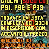 Giochi per PS1, PS2 e PS3 (I Giochi Sono SOLO CD)