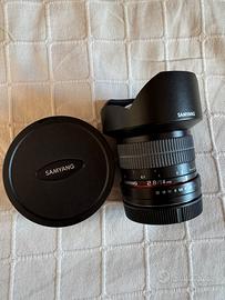 Samyang ef 14mm f2.8 attacco Canon