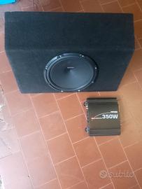Subwoofer Nertz 1000 w con ampli Car Power 350 w