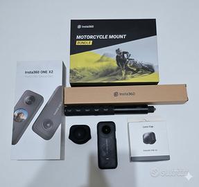 Insta360 ONE X2 + bundle moto + microSD 64GB