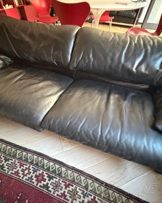 Divano Cassina maralunga 2 posti 190 cm pelle