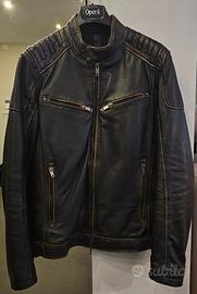 GIUBBOTTO IN PELLE STILE CAFE RACER COMBIPEL