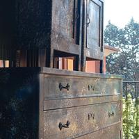 comò e 2 comodini legno 