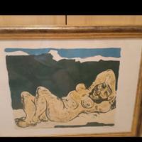 litografia Domenico Cantatore con cornice 