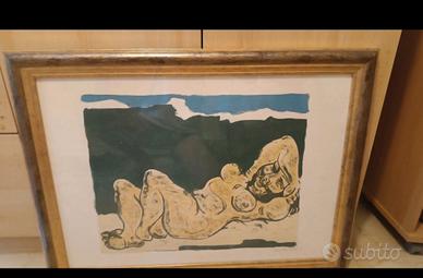 litografia Domenico Cantatore con cornice 