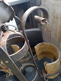 lampadario in ferro battuto 