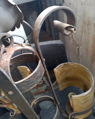 lampadario in ferro battuto 