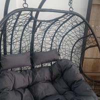 Sedia sospesa poltrona a dondolo nera