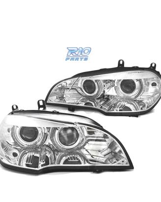FARI DIURNI BMW X5 E70 07-10 DRL LED CROMATI AFS X