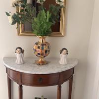 Mobile Ingresso Classico: Consolle Mezzaluna Marmo