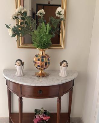 Mobile Ingresso Classico: Consolle Mezzaluna Marmo