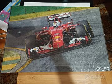 puzzle ferrari sf15 tagliato e incorniciato