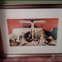 quadro litografia Salvatore Fiume Christus Vincit