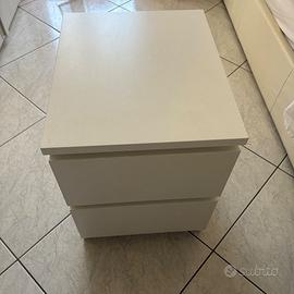 Comodino IKEA MALM con due cassetti, Bianco