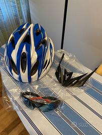 Casco Bicicletta Nuovo con occhiali