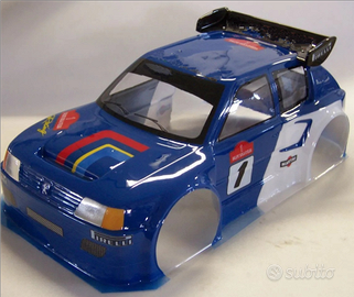 Carrozzeria rc 1/8 peugeot 205 turbo16 trasparente