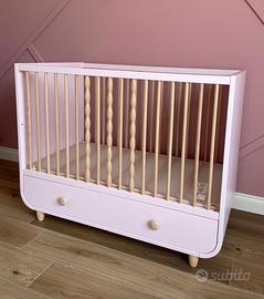Lettino con cassetto rosa Myllra Ikea