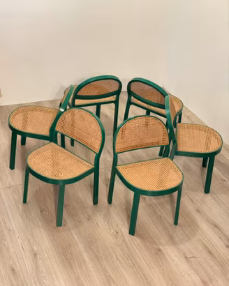 Set 6 Sedie Anni 70 “Pluto” Bonacina Vintage