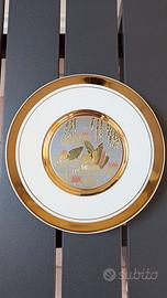 Piattino da collezione Art of Chokin bordo oro 24k