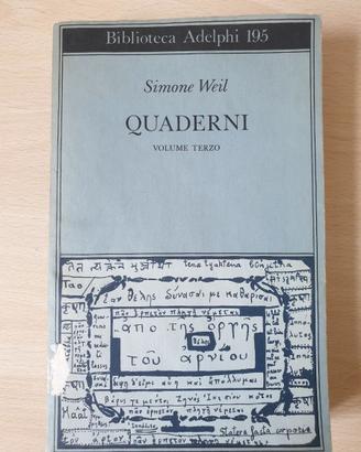 Quaderni vol. III Simone Weil Adelphi
