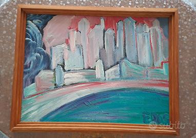 EROS RIZZO Olio su Tela con cornice 1996 80x60