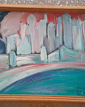 EROS RIZZO Olio su Tela con cornice 1996 80x60