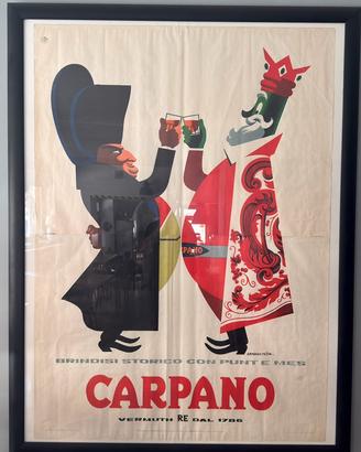 Manifesto Carpano completo di cornice